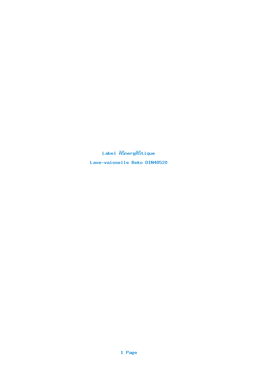 Image de la première page du manuel de l'appareil DIN48520