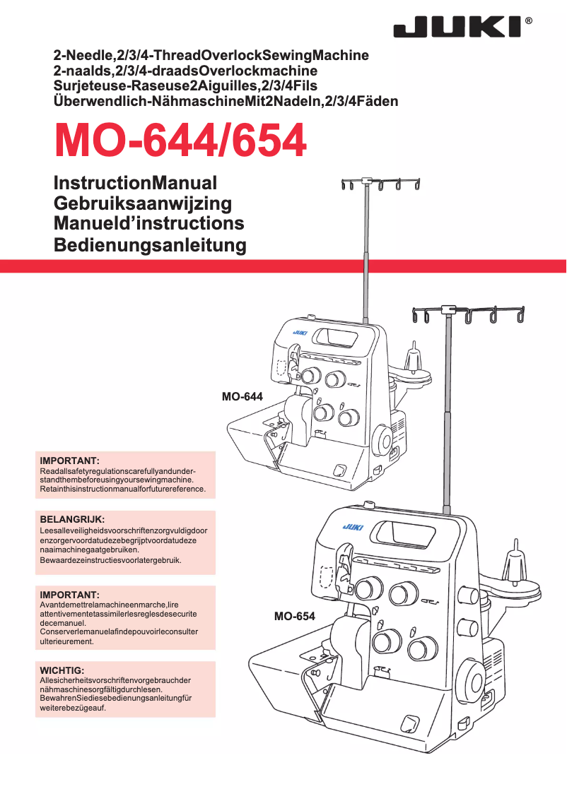 Image de la première page du manuel de l'appareil MO-644D