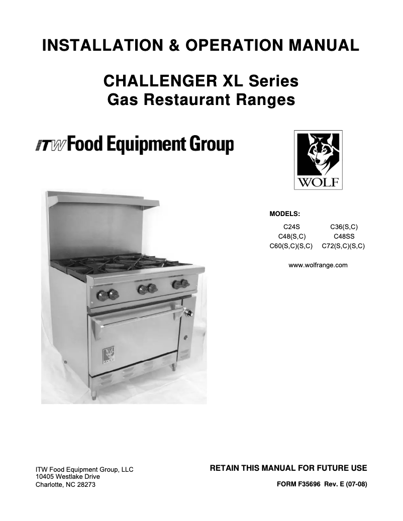 Página 1 del manual Manual de usuario Wolf C60SS-4B36G