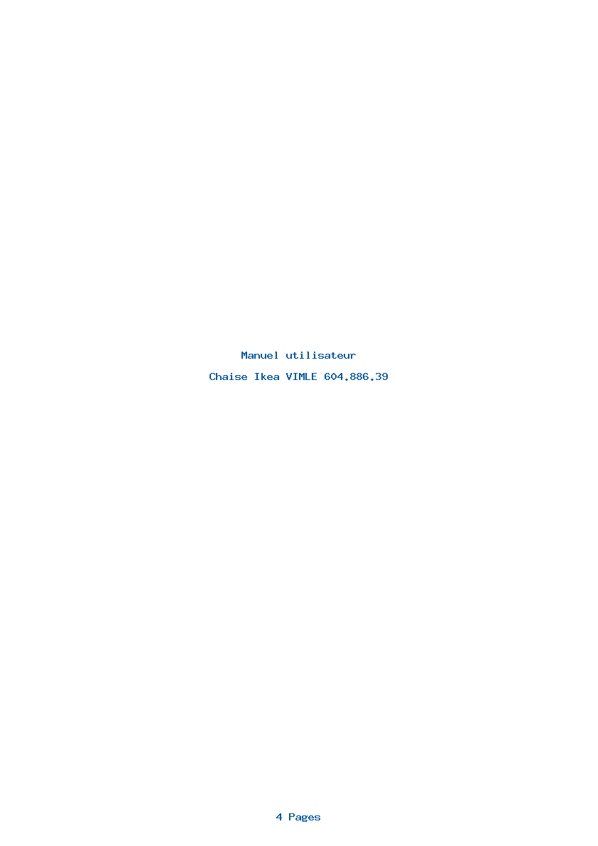 Page 1 de la notice Manuel utilisateur Ikea VIMLE 604.886.39