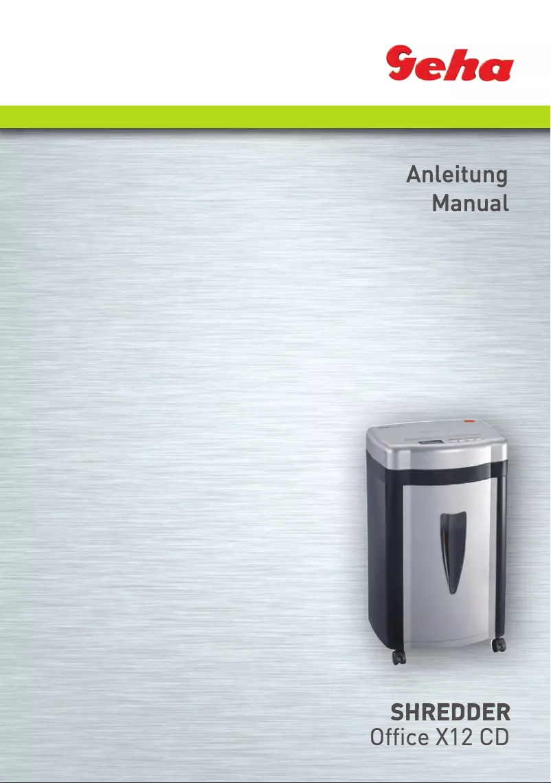 Page 1 de la notice Manuel utilisateur Geha Office X12 CD