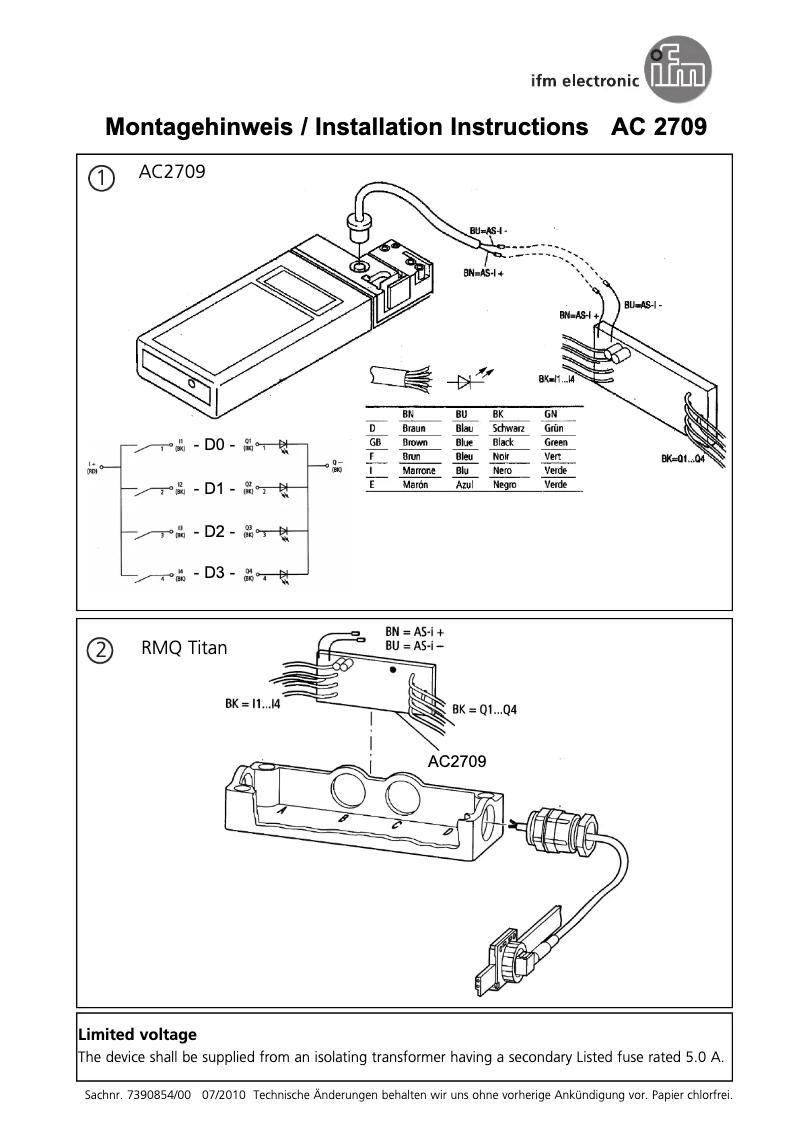 Página 1 del manual Manual de usuario IFM AC2709