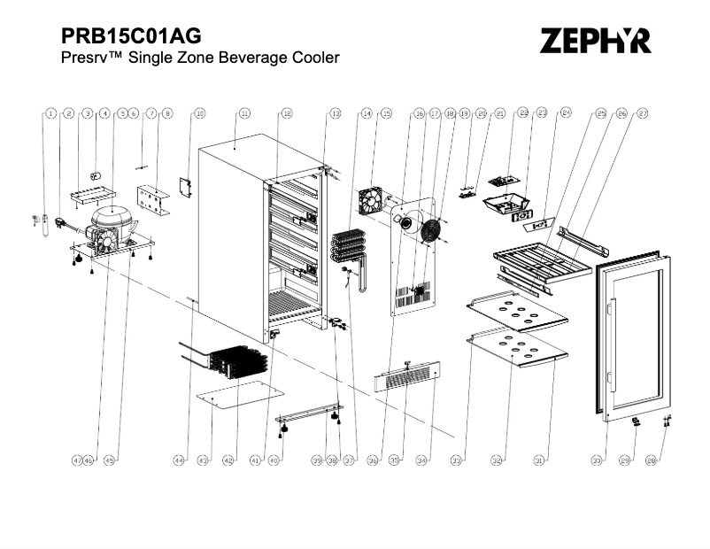 Página 1 del manual Manual de instrucciones Zephyr PRB15C01AG