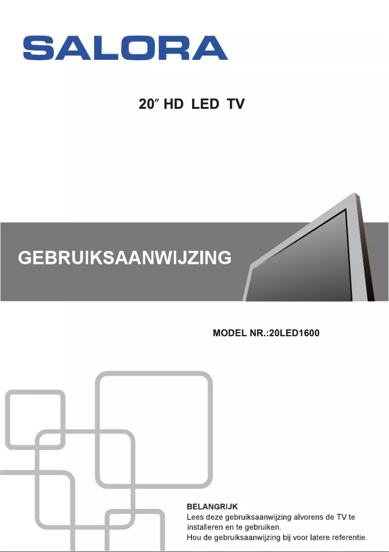 Page 1 de la notice Manuel utilisateur Salora 20LED1600