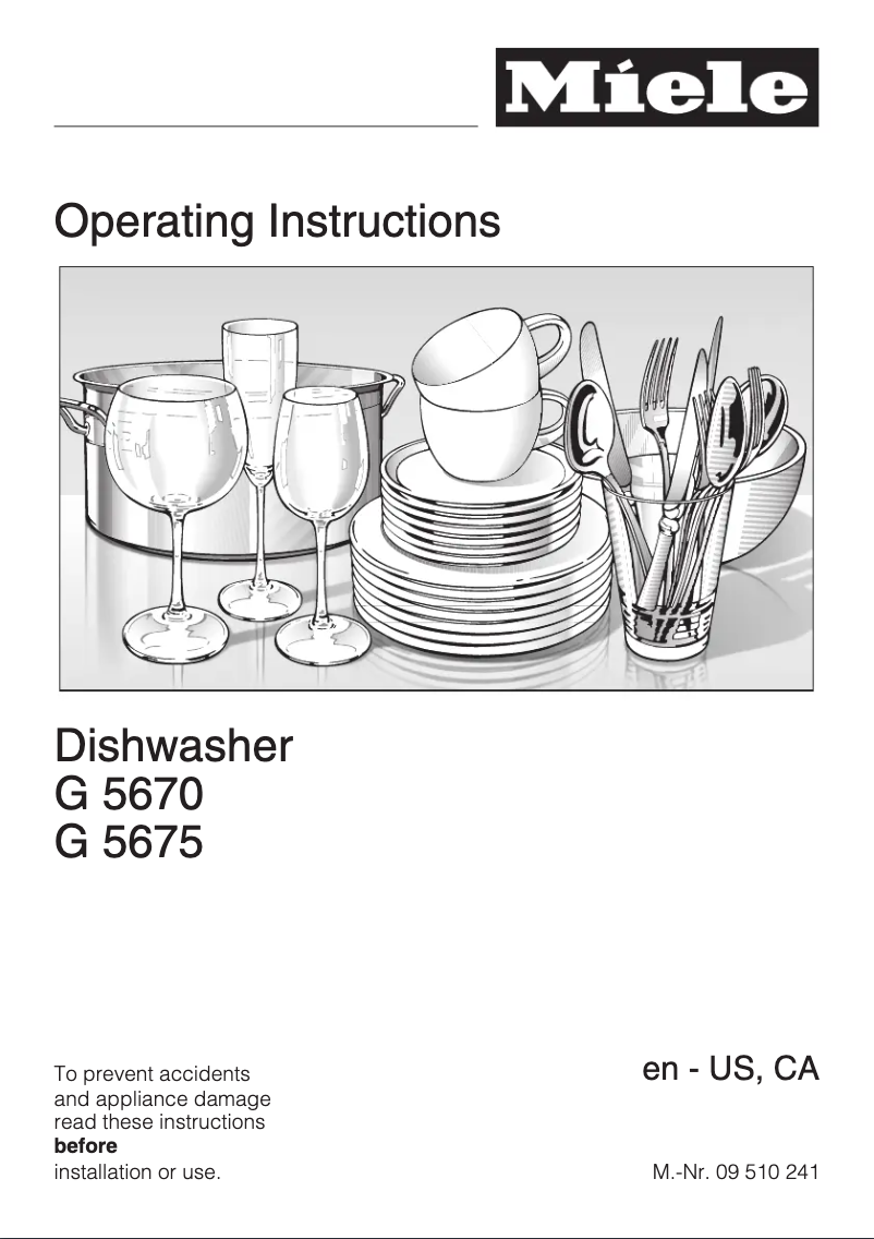 Page 1 of the manual User Manual Miele G 5675