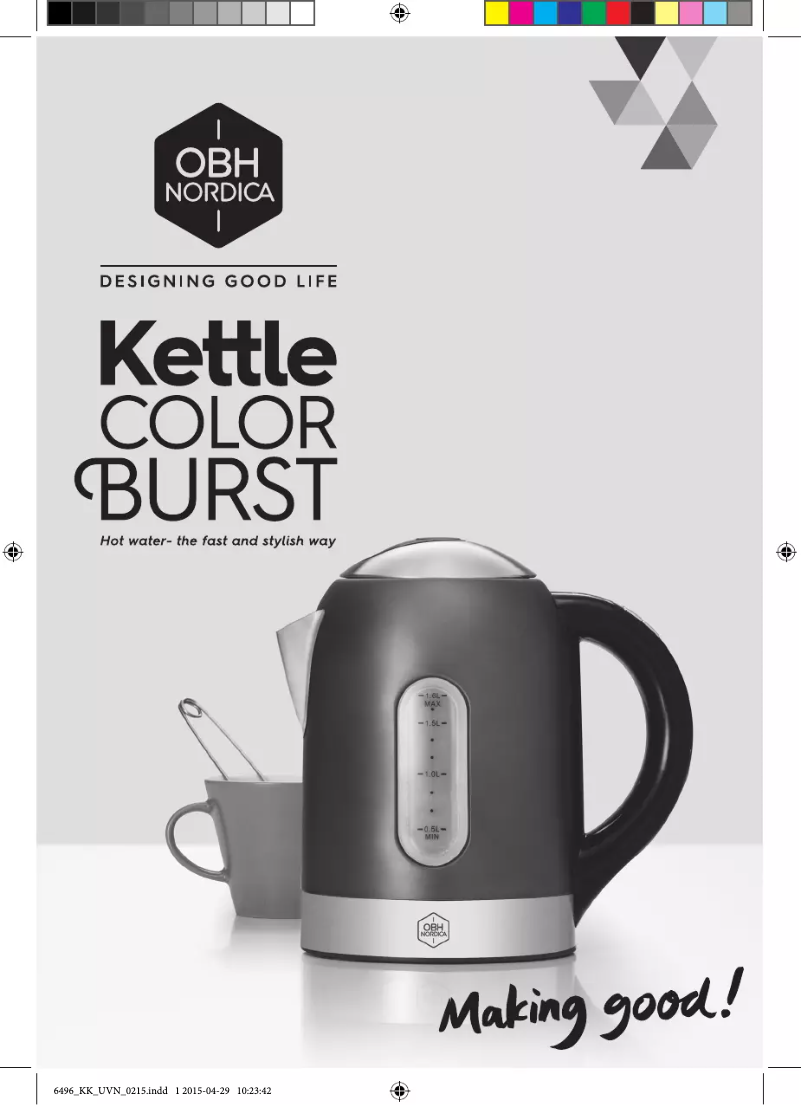 Page 1 de la notice Manuel utilisateur OBH Nordica Color Burst 6494