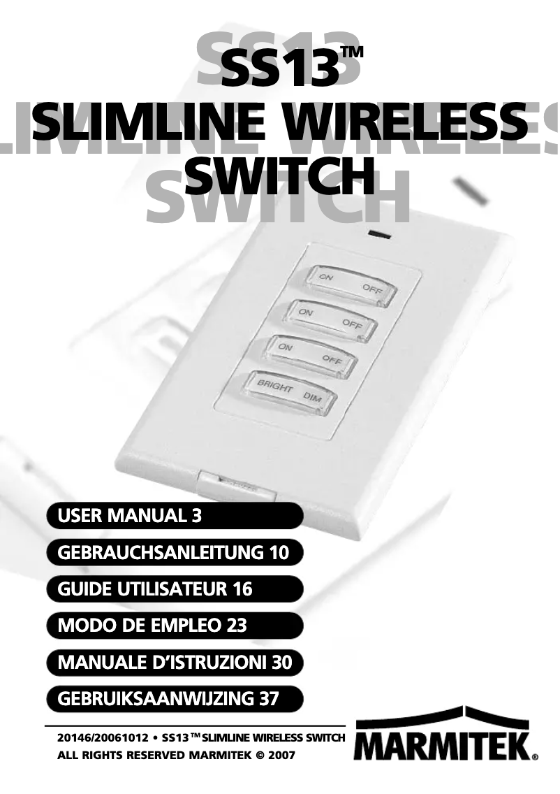 Página 1 del manual Manual de usuario Marmitek SS13e