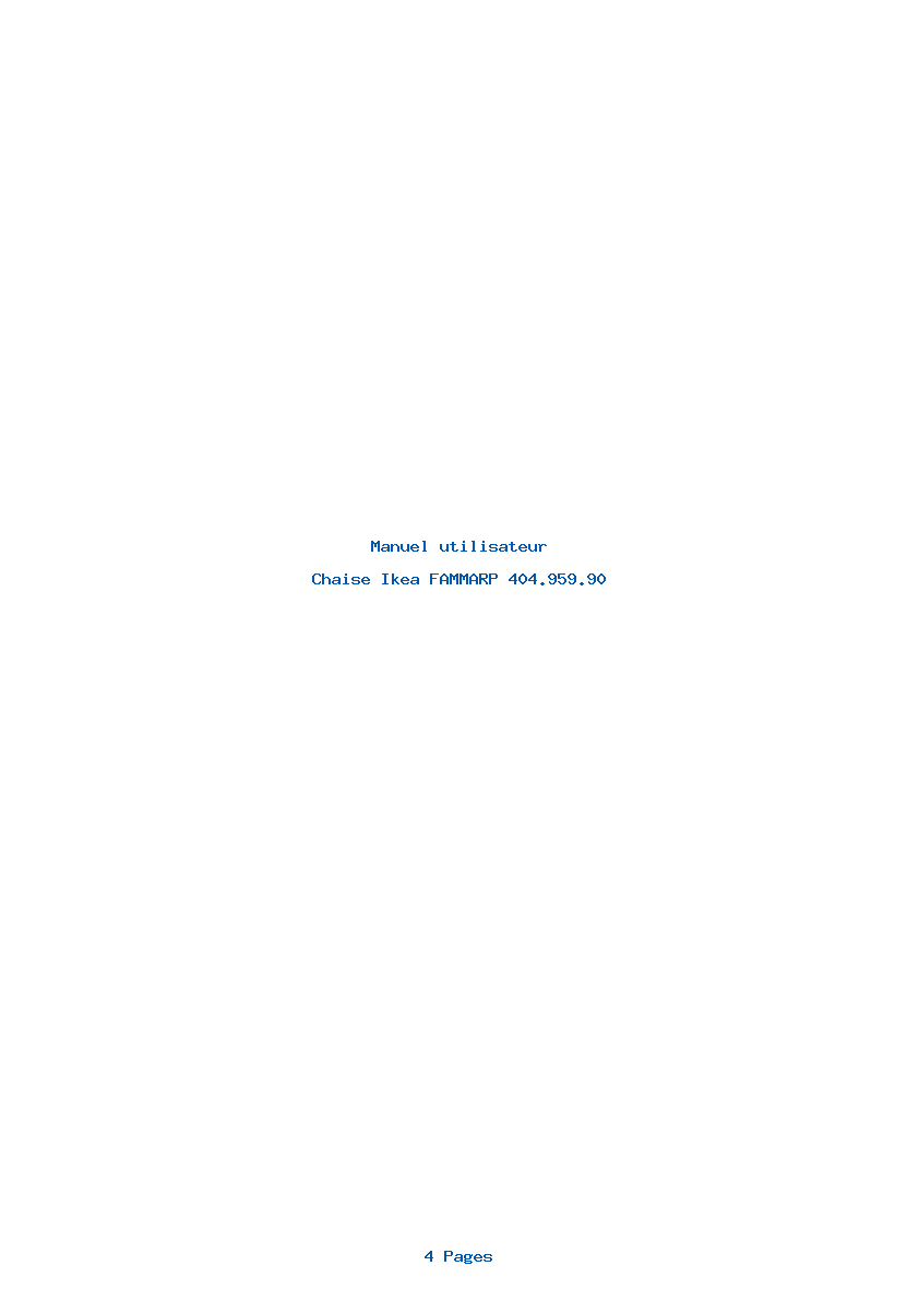 Page 1 de la notice Manuel utilisateur Ikea FAMMARP 404.959.90