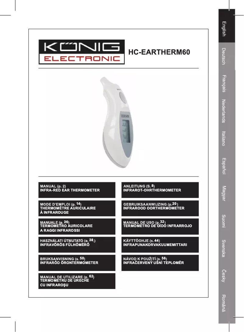 Page 1 de la notice Manuel utilisateur Konig HC-EARTHERM60