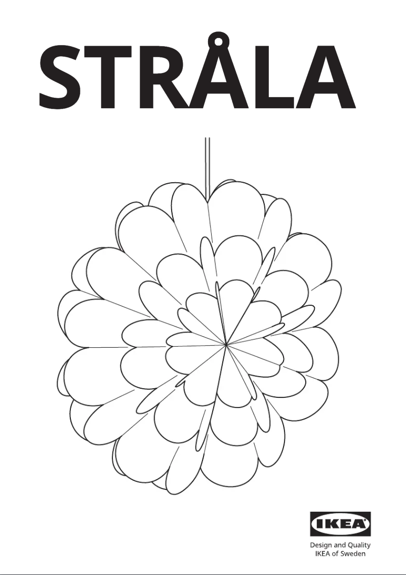 Page 1 de la notice Manuel utilisateur Ikea STRÅLA 205.824.79