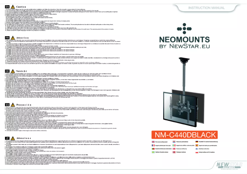 Page 1 de la notice Manuel utilisateur Newstar NM-C440DBLACK