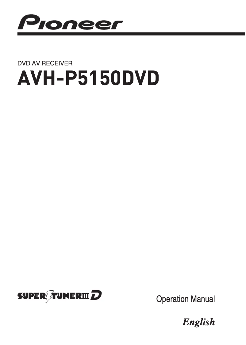 Página 1 del manual Manual de usuario Pioneer AVH-P5150DVD
