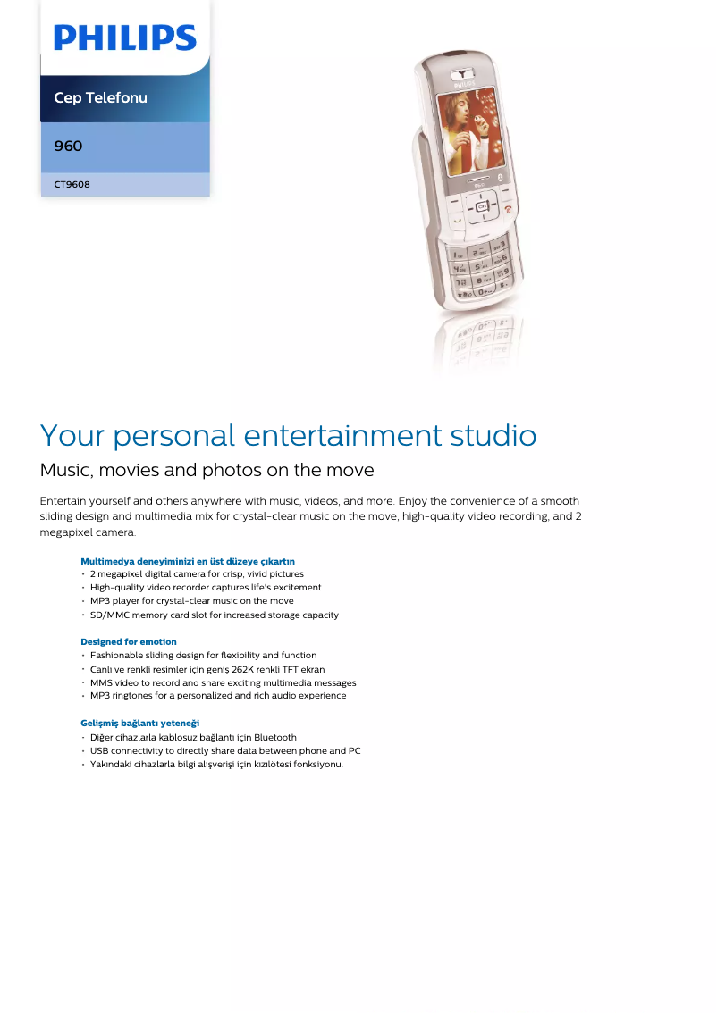 Image de la première page du manuel de l'appareil Xenium CT9A9WSLV