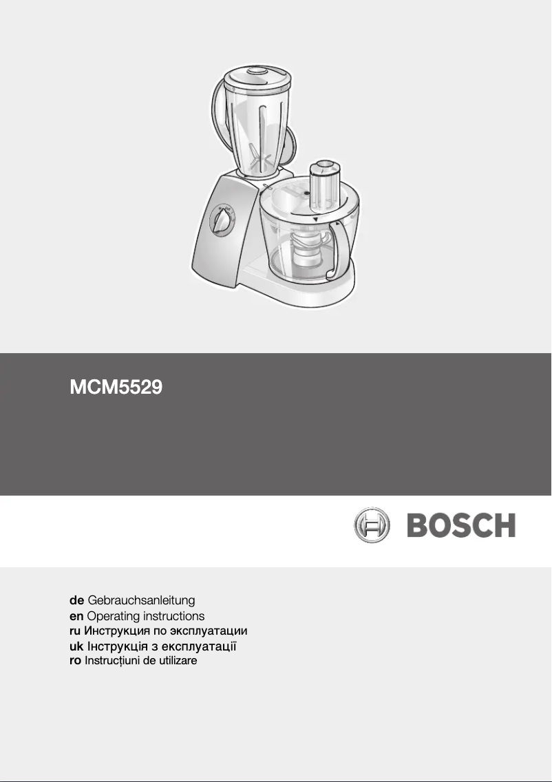 Page 1 of the manual User Manual Bosch MCM5529