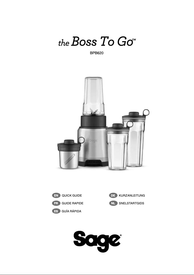 Page 1 de la notice Manuel utilisateur Sage the Boss To Go BPB620