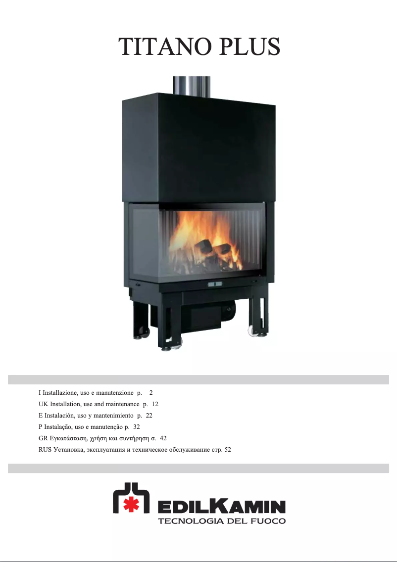 Page 1 de la notice Manuel utilisateur Edilkamin TITANO PLUS