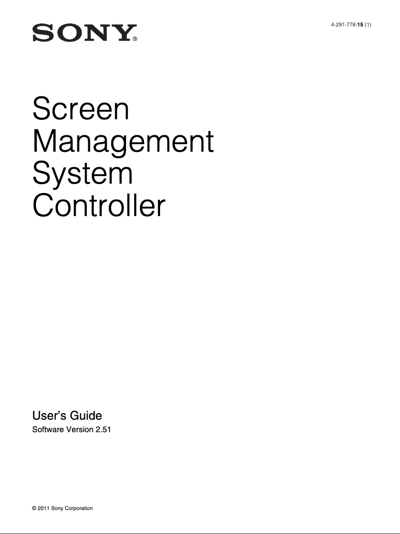 Page 1 de la notice Manuel utilisateur Sony LMT-300