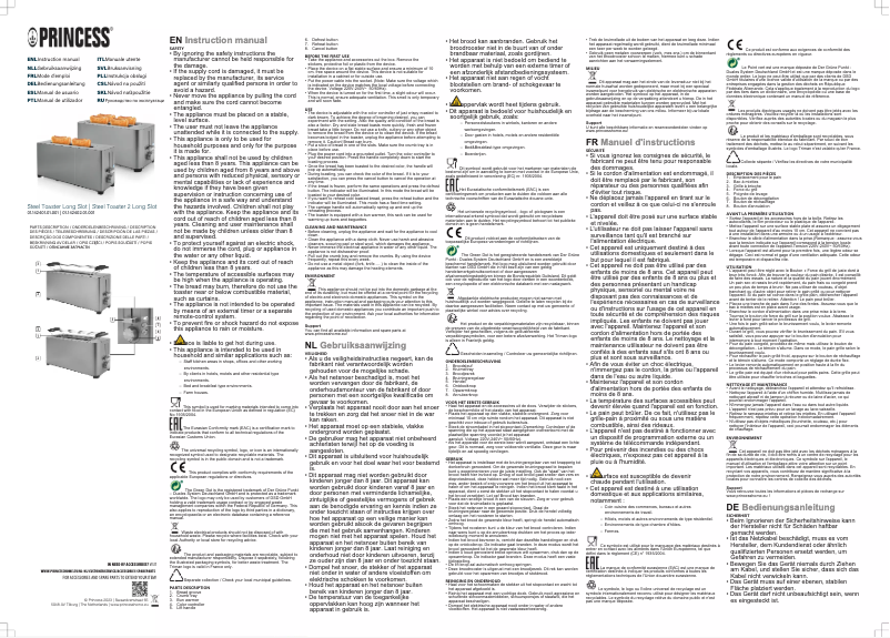 Page 1 de la notice Manuel utilisateur Princess 142401