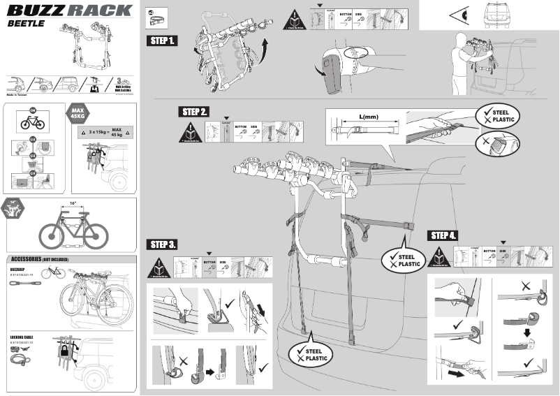 Page 1 de la notice Manuel utilisateur Buzz Rack Beetle