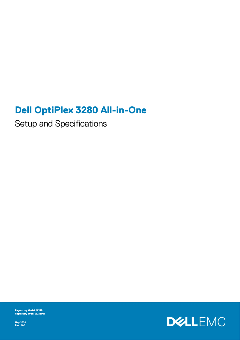 Página 1 del manual Manual de usuario Dell OptiPlex 3280 All-in-One