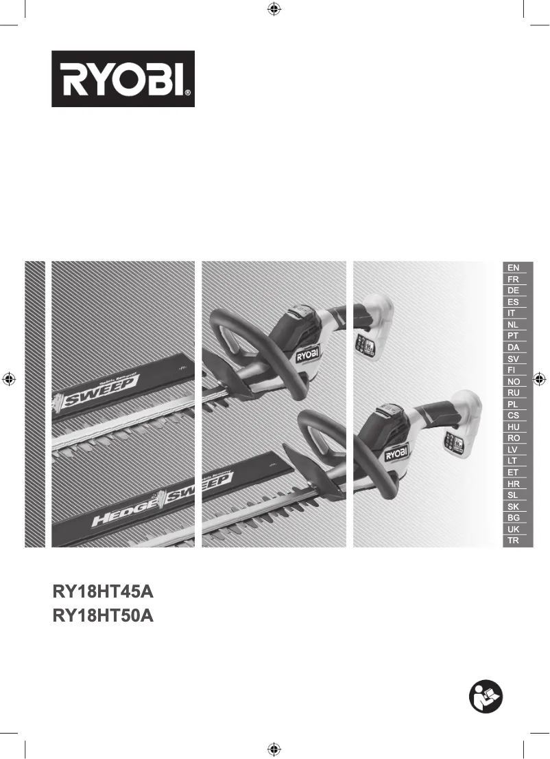 Page 1 de la notice Manuel utilisateur RYOBI One+ RY18HT45A