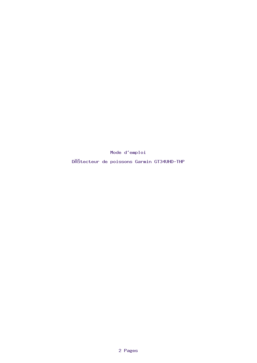 Page 1 de la notice Mode d'emploi Garmin GT34UHD-THP