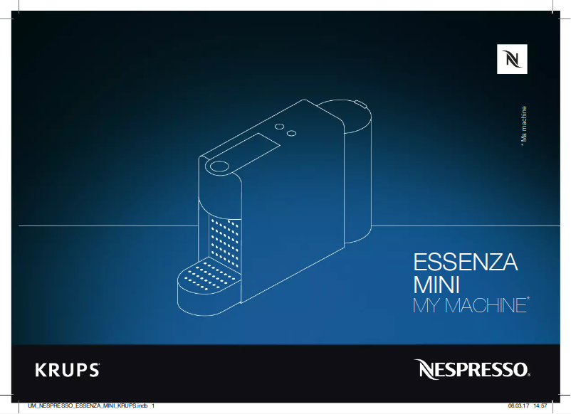 Image de la première page du manuel de l'appareil Nespresso Essenza Mini XN110