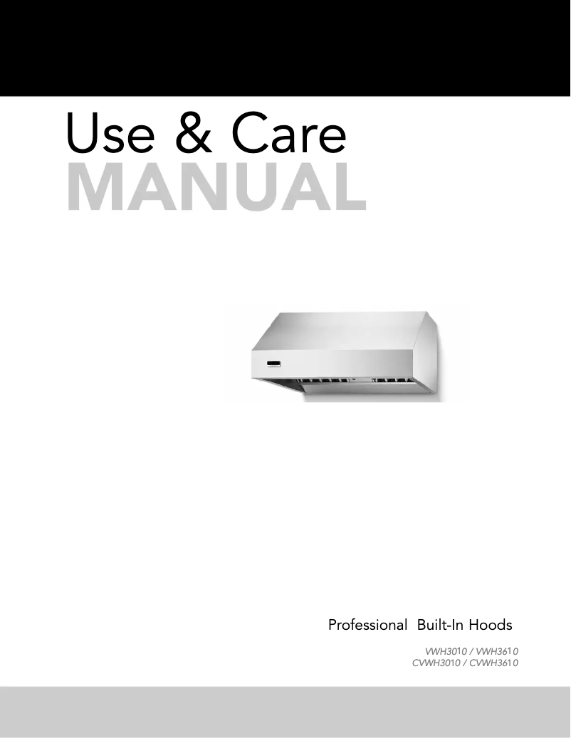 Page 1 of the manual Installation Guide Viking VWH3010