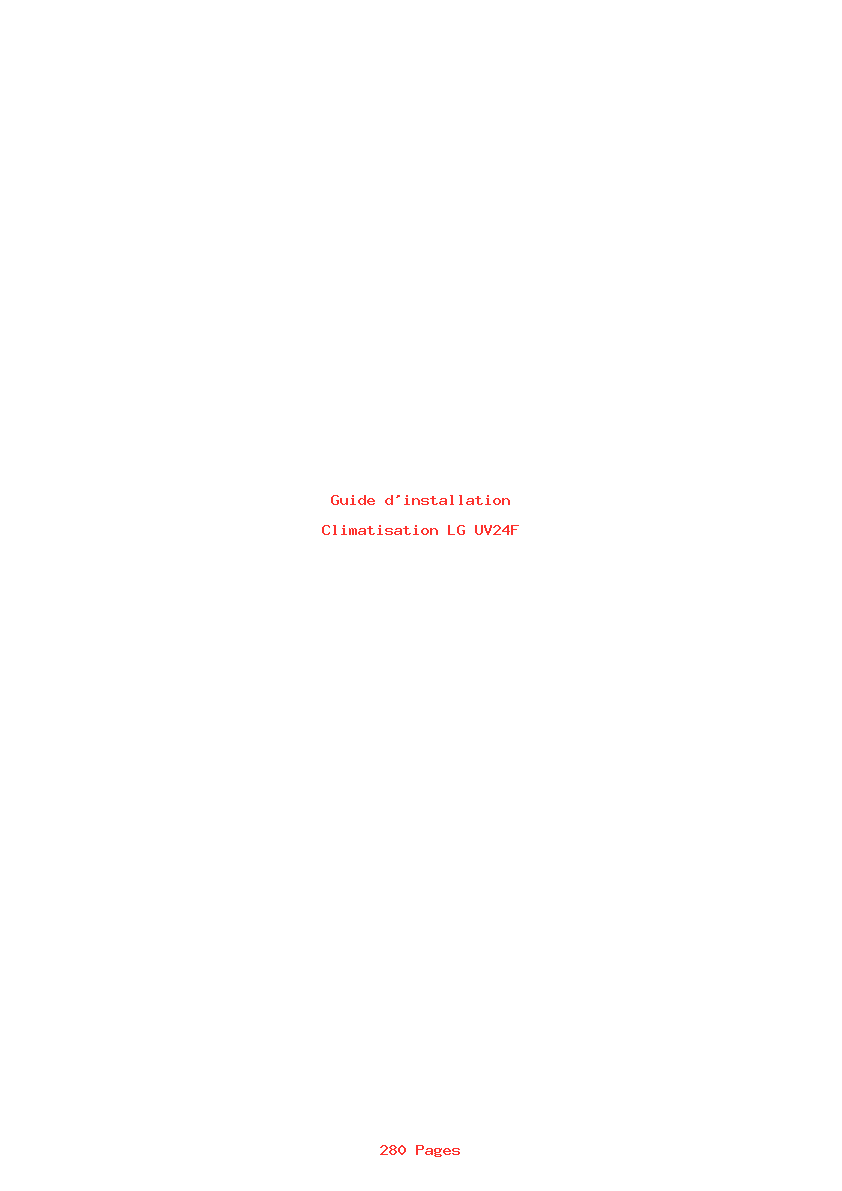 Page 1 de la notice Guide d'installation LG UV24F