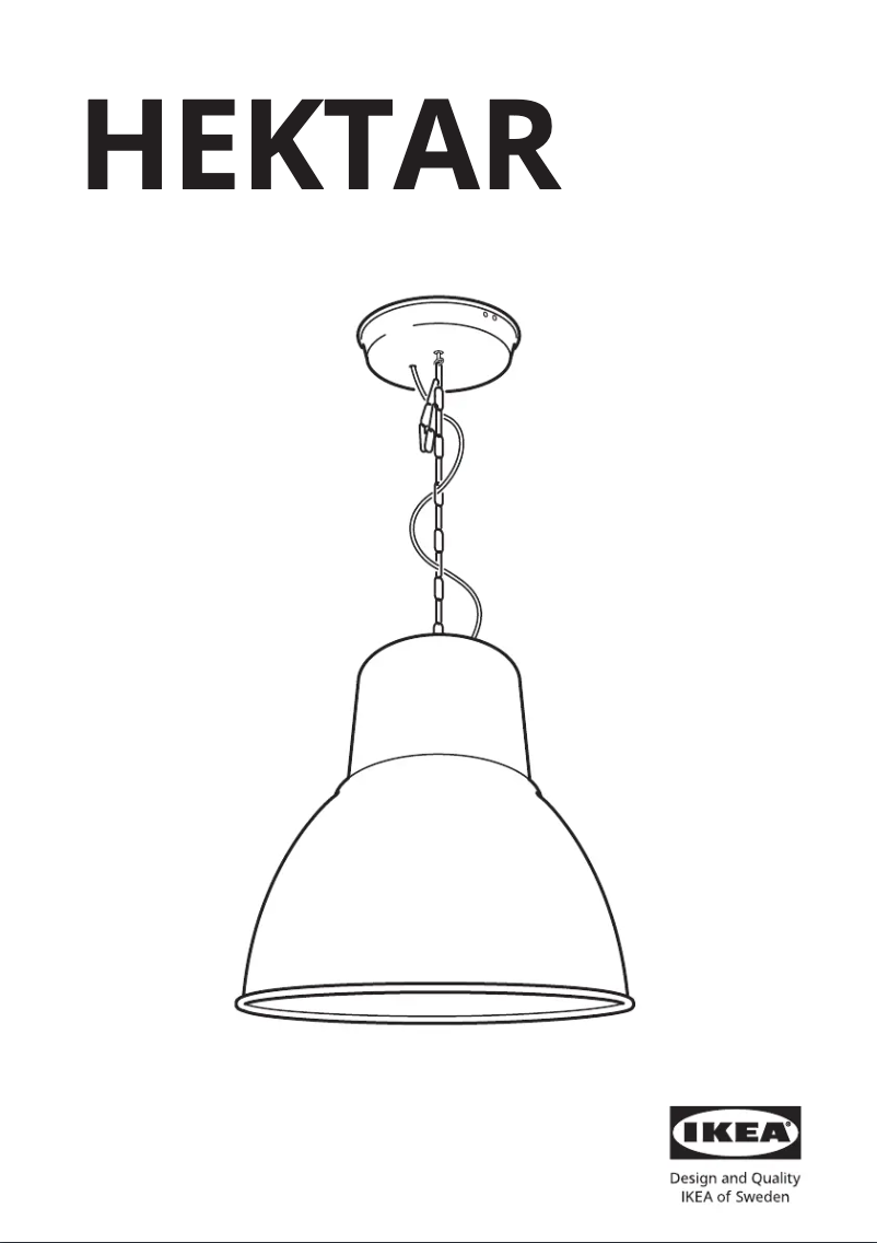 Page 1 de la notice Manuel utilisateur Ikea HEKTAR 602.961.12