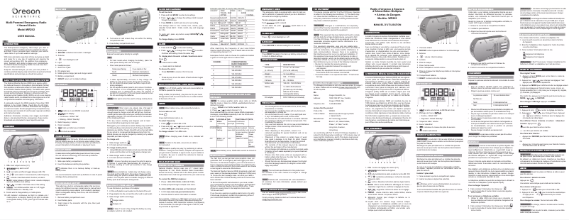 Page 1 de la notice Manuel utilisateur Oregon Scientific WR202