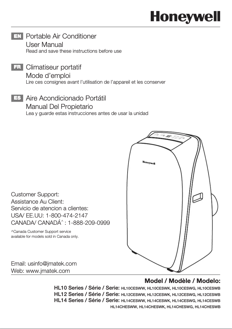Page 1 de la notice Manuel utilisateur Honeywell HL10