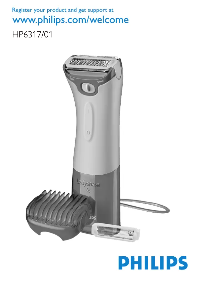 Image de la première page du manuel de l'appareil Ladyshave HP6310