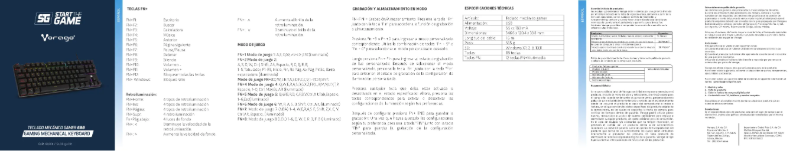 Page 1 de la notice Manuel utilisateur Vorago KB-600