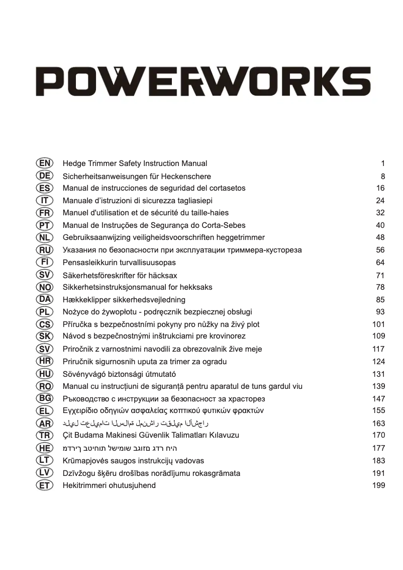 Page 1 de la notice Manuel utilisateur Powerworks PD60HT