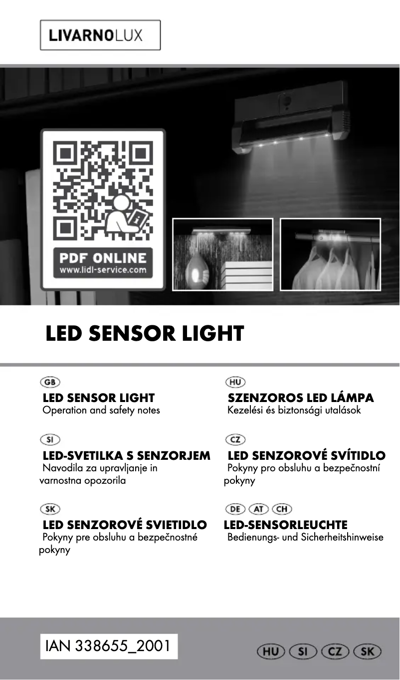 Page 1 de la notice Manuel utilisateur Livarno Lux IAN 285355