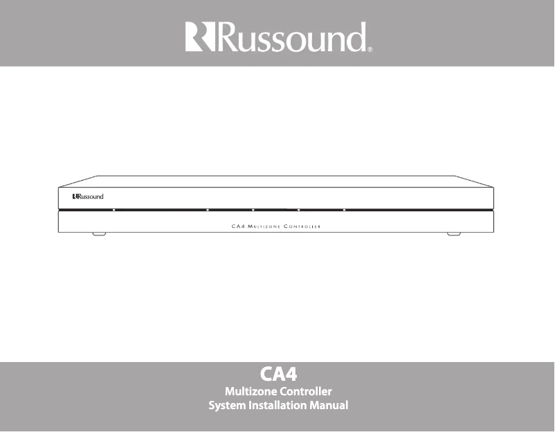 Page 1 de la notice Manuel utilisateur Russound CA4