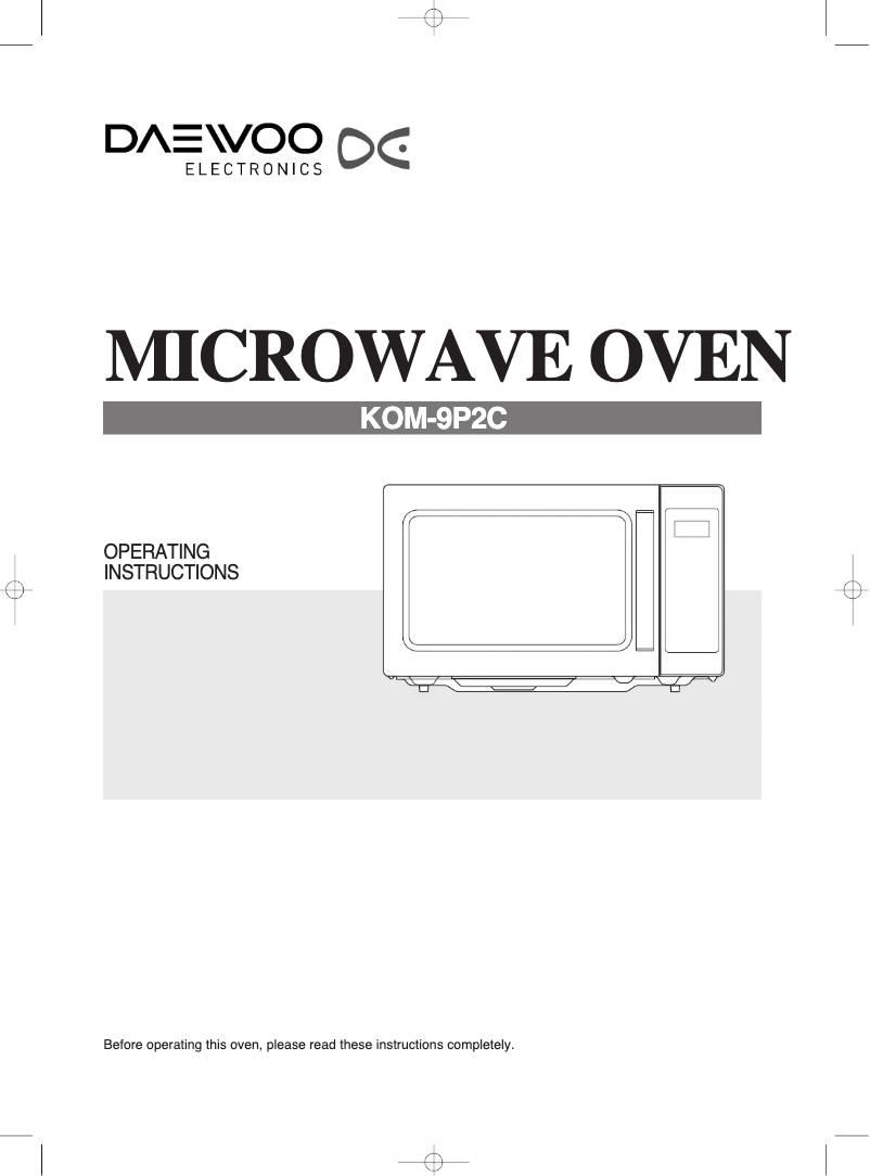 Page 1 de la notice Manuel utilisateur Daewoo KOM-9P2C