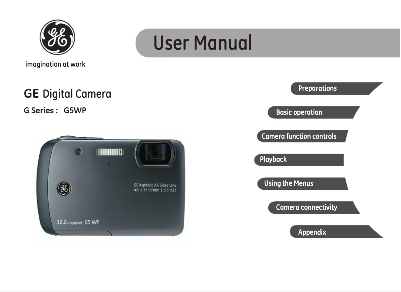 Page 1 de la notice Manuel utilisateur GE G5WP