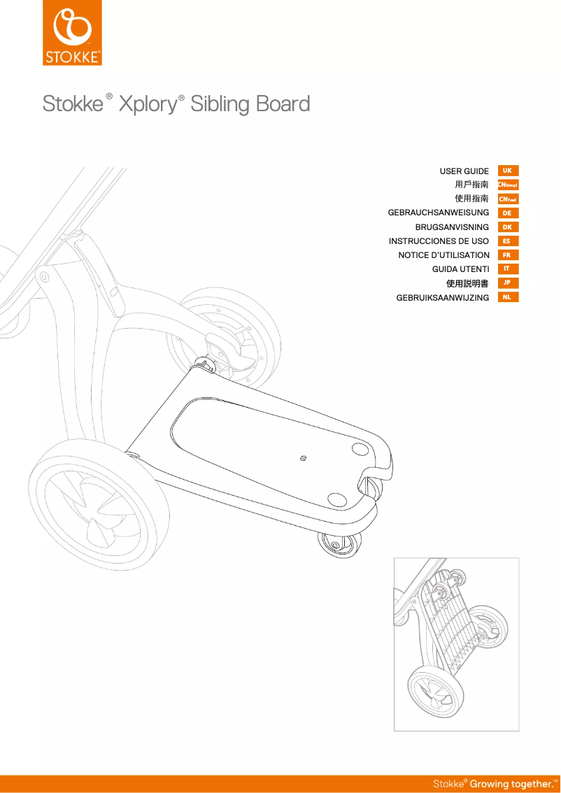 Page 1 of the manual User Manual Stokke Xplory Sibling Board