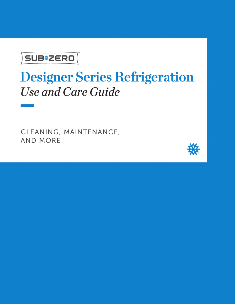 Page 1 de la notice Manuel d'utilisation et d'entretien Sub-Zero IC-36RID-RH