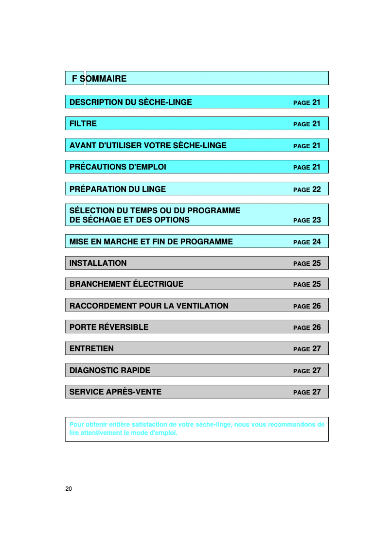Página 1 del manual Manual de usuario Whirlpool AWZ Expert A
