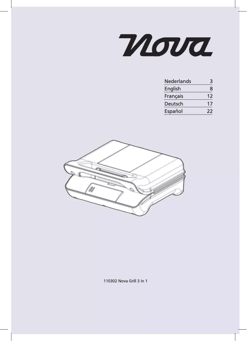 Page 1 de la notice Manuel utilisateur Nova 110302