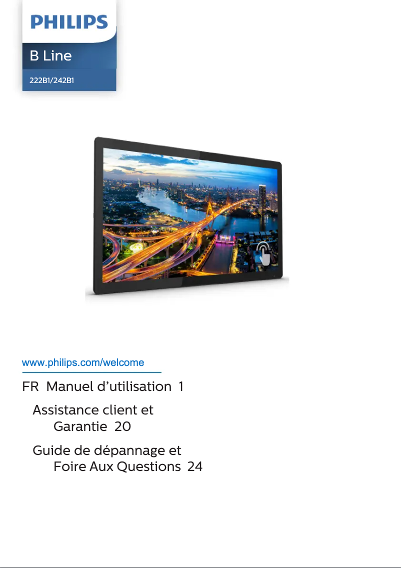 Page n°1 - Manuel utilisateur Philips B Line 222B1TFL