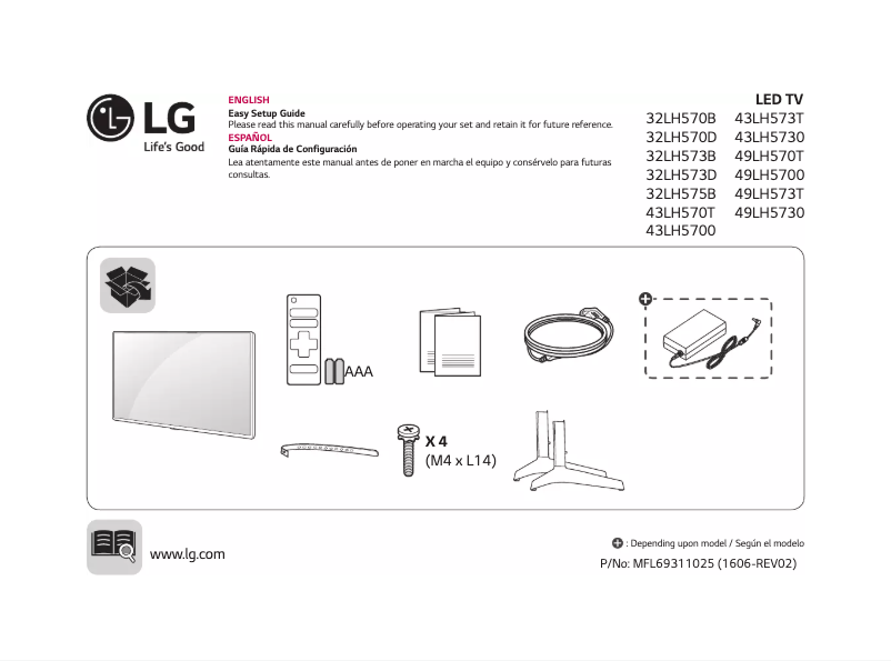 Page 1 of the manual User Manual LG 43LH5730