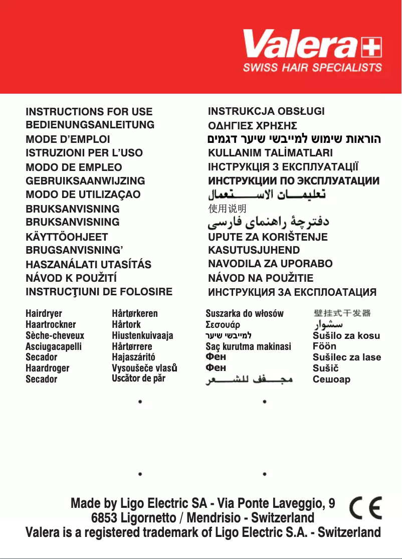 Page 1 de la notice Manuel utilisateur Valera Nano 9400