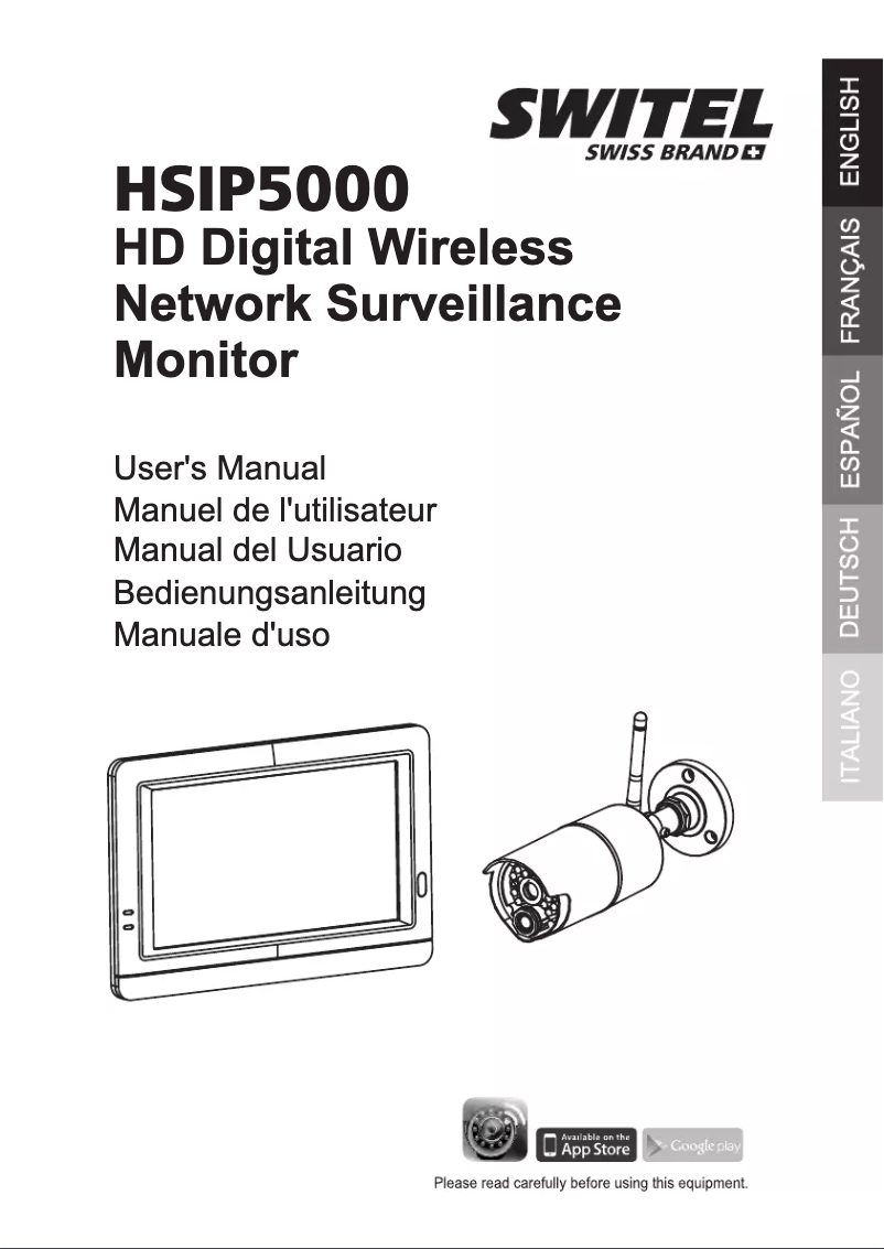 Page 1 of the manual User Manual Switel HSIP 5000