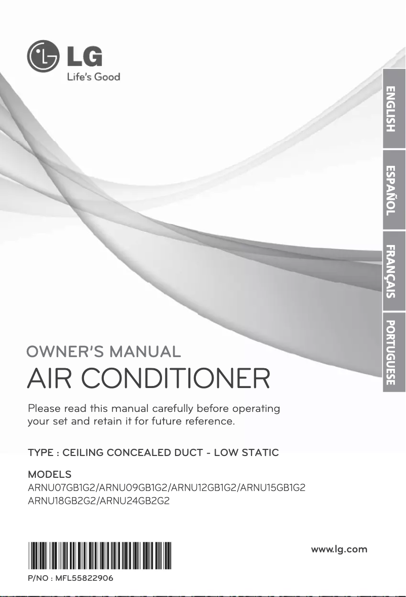 Page 1 of the manual User Manual LG ARNU07GB1G2