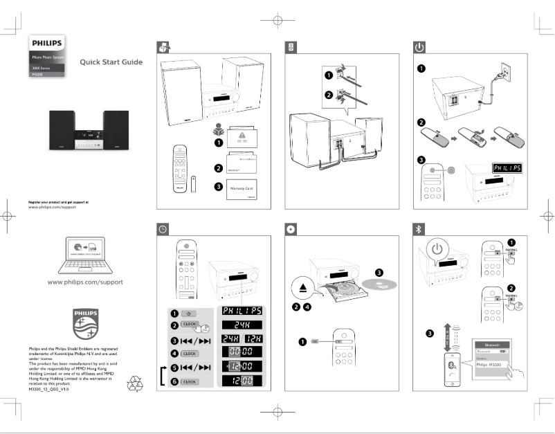 Page 1 of the manual Quick Start Guide Philips TAM3205