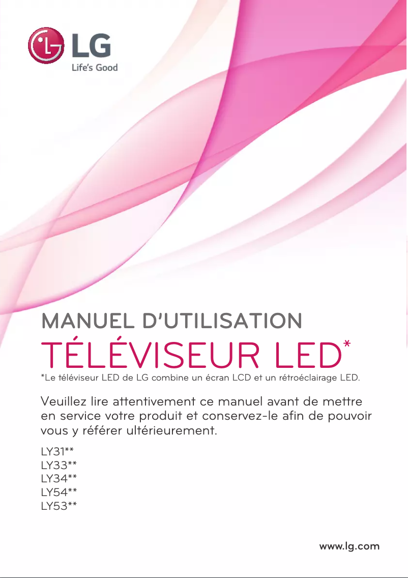 Page 1 de la notice Manuel utilisateur LG 55LY540S